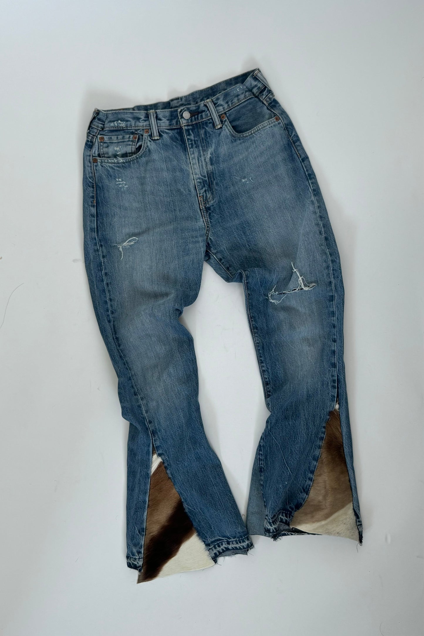 CUSTOM COWHIDE LEVI JEANS