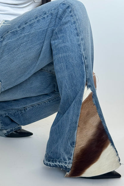 CUSTOM COWHIDE LEVI JEANS